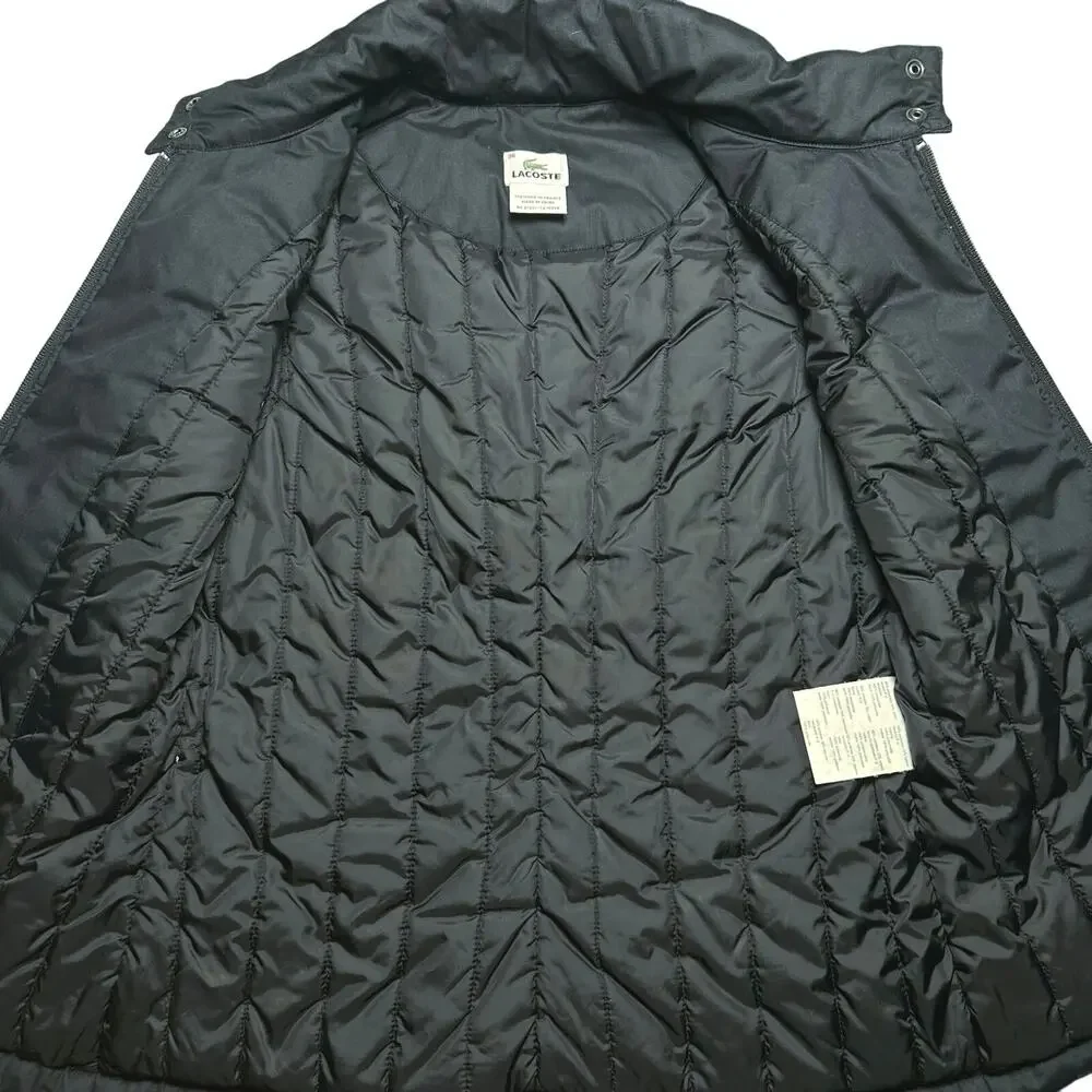 Lacoste | Women | Black Quilted Sporty Chic Layering Puffer Vest | EU 36 Small